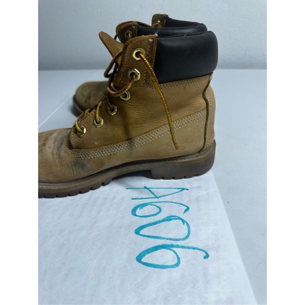 Timberland 6 Inch Boots 12909 Wheat Nubuck Premium Waterproof Men's Sz 5 M - Picture 12 of 12